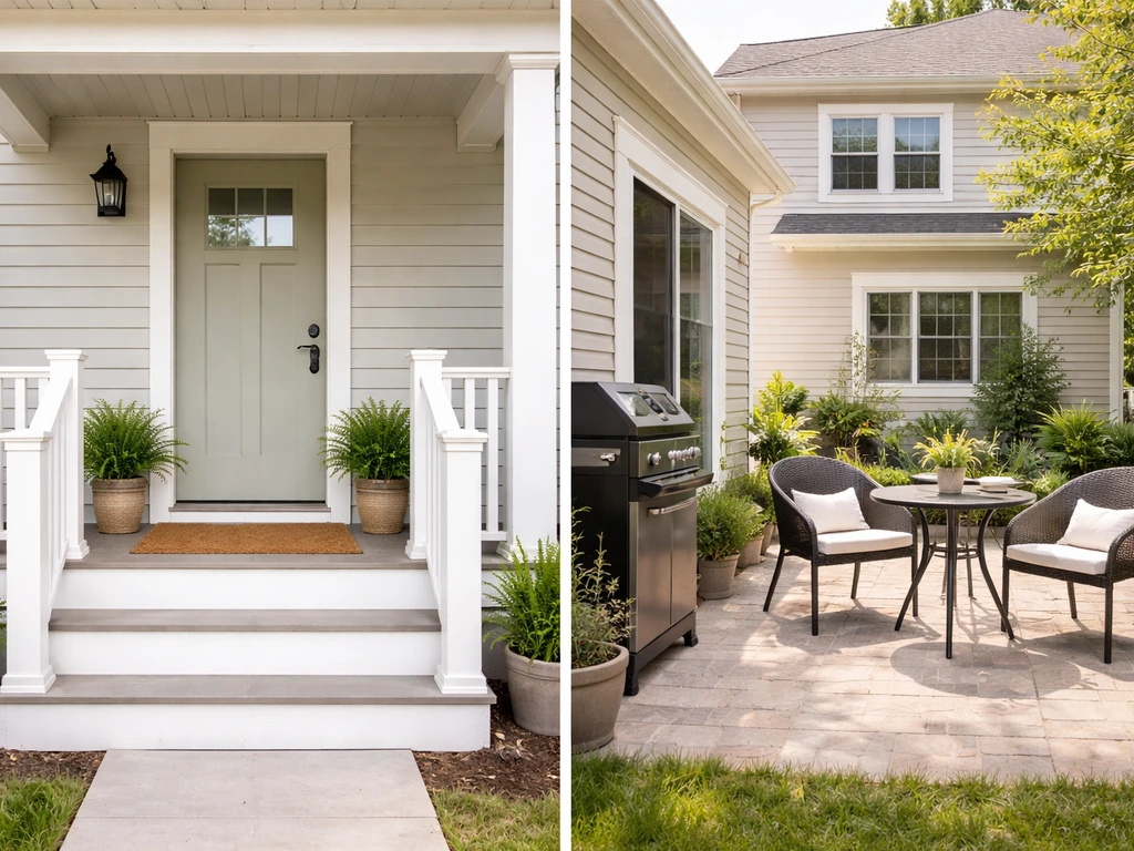 what is the difference between a porch and a patio
