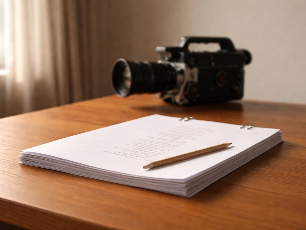 Minimal studio desk scene with a camera and warm lighting suggesting entertainment and income