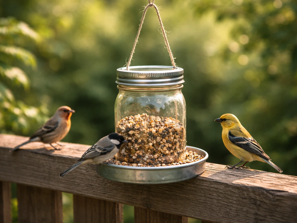 how to make a mason jar bird feeder