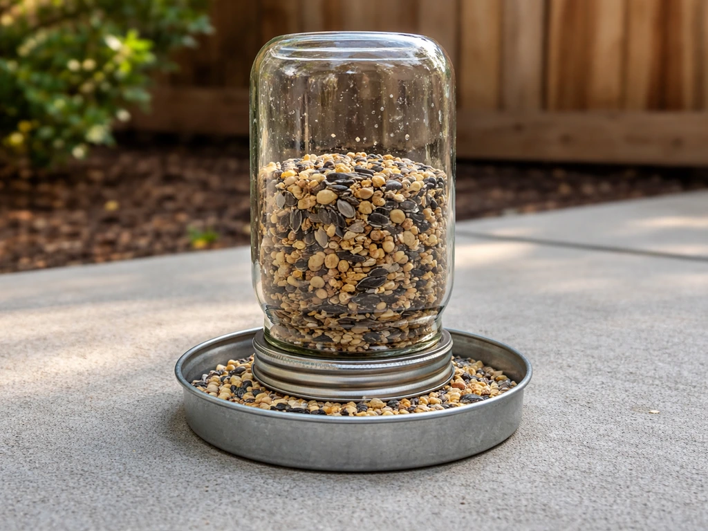 how to make a bird feeder with a mason jar