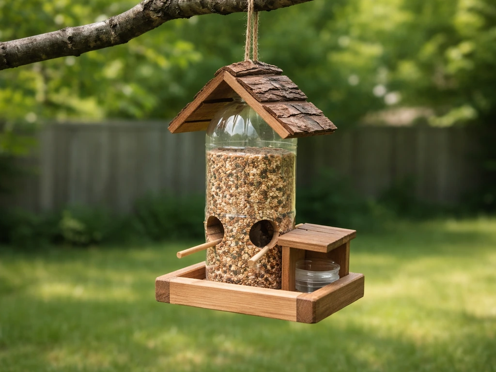 how to make a bird feeder with waste material