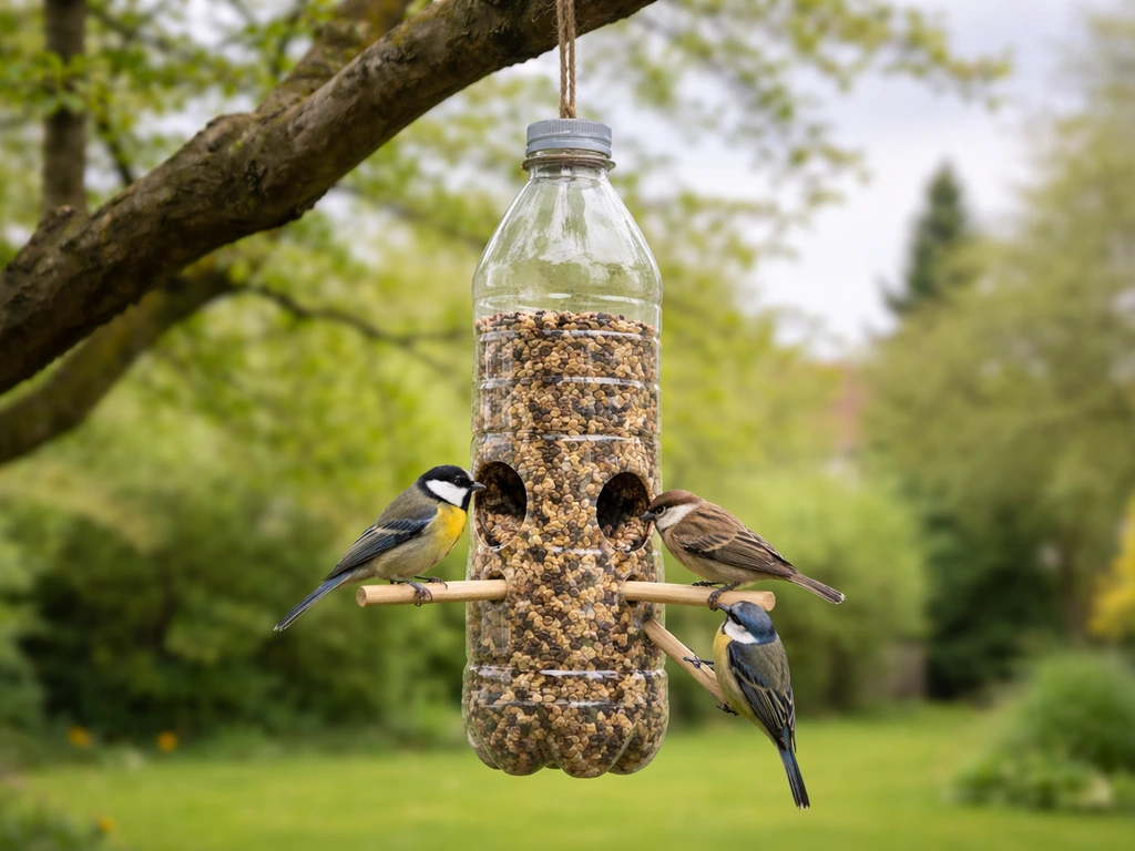 how to make bird feeders out of plastic bottles