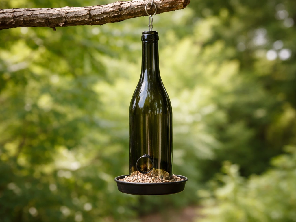 how to make a wine bottle bird feeder