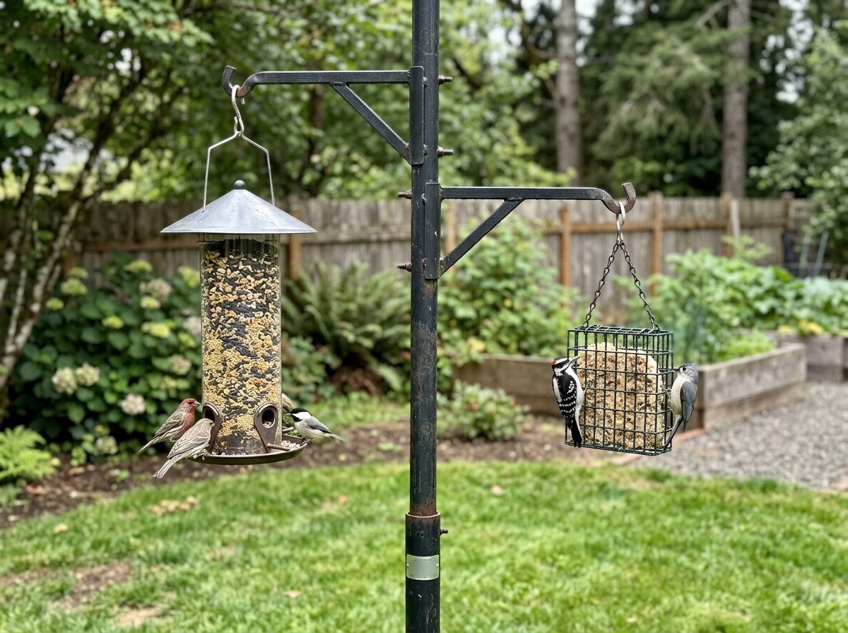 Multiple feeders on one pole with spaced mounting and enough capacity