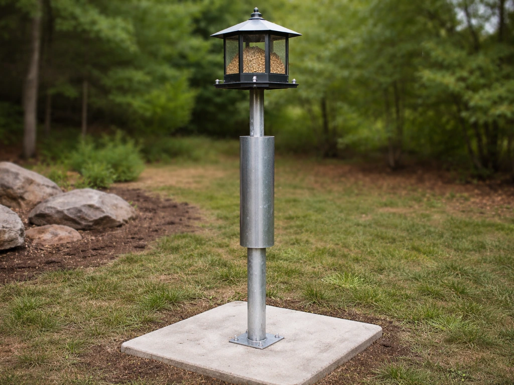 how to build a bear proof bird feeder pole