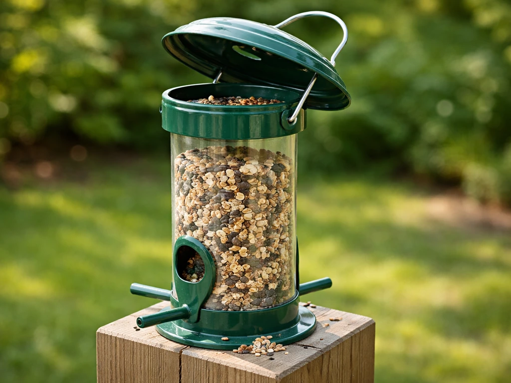 how to open a bird feeder