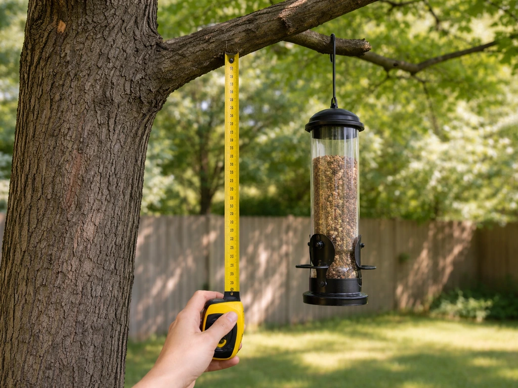 how to hang bird feeder on tree
