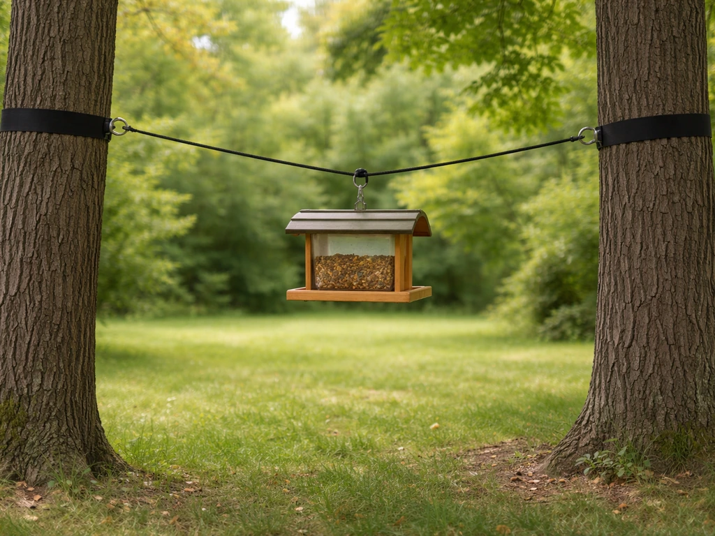 how to hang a bird feeder from tree