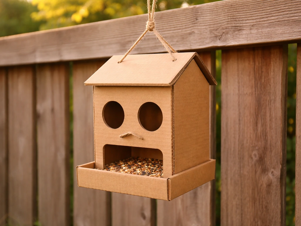 how to make a bird feeder with cardboard