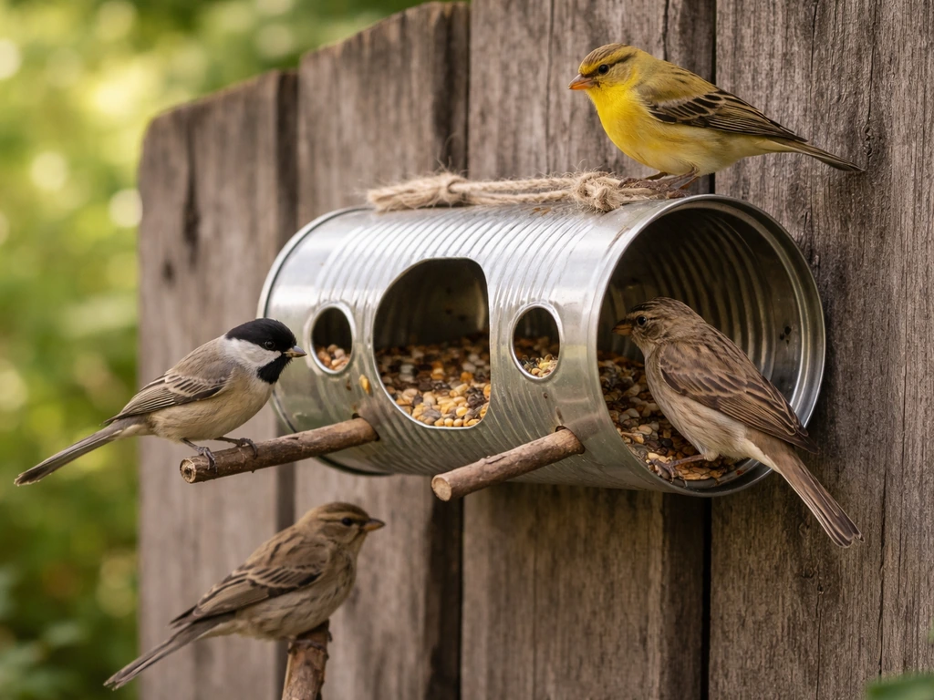 how to make a tin can bird feeder