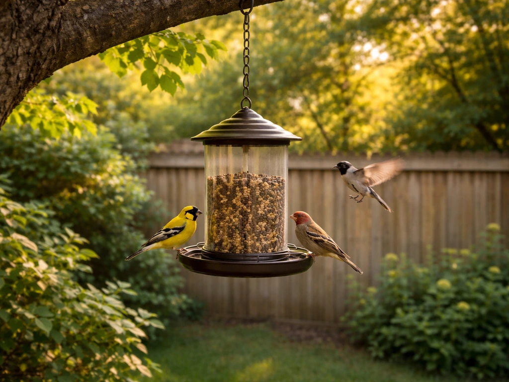 how to set up bird feeders
