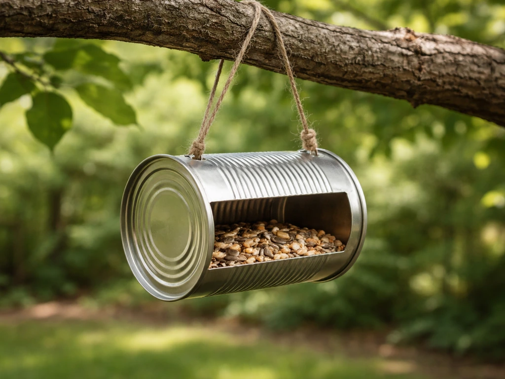 diy tin can bird feeder