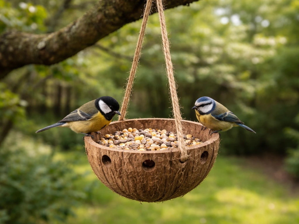 How to Make a Coconut Bird Feeder Step by Step