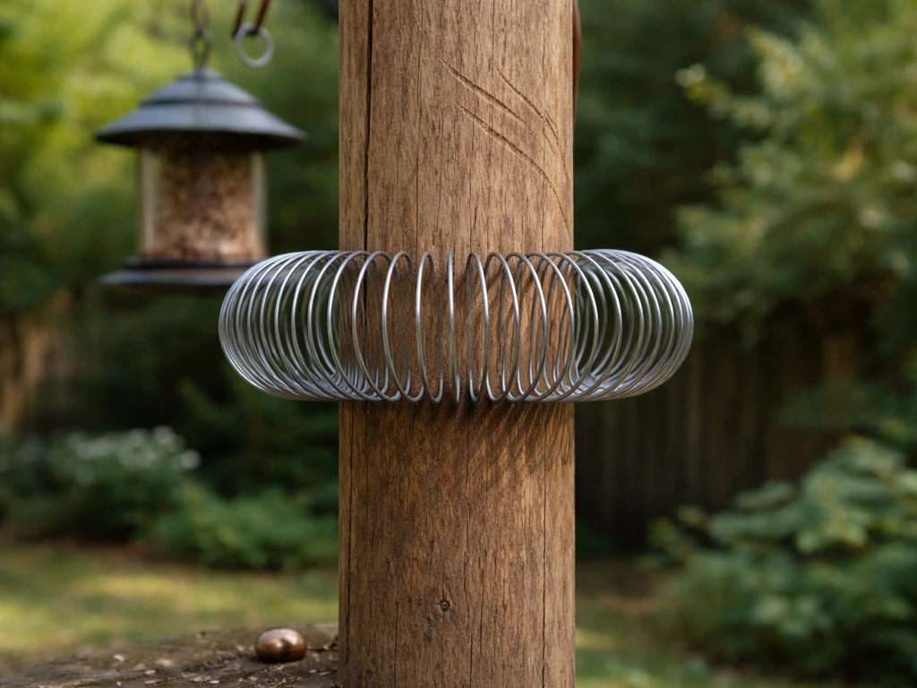 how to put slinky on bird feeder pole