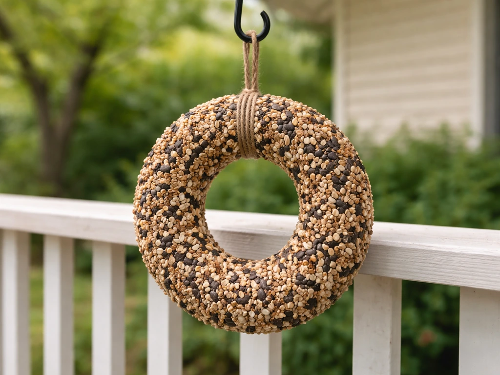 how to hang bird seed wreath