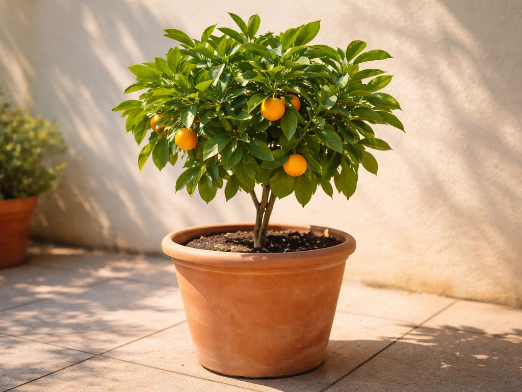 how to grow orange in pot