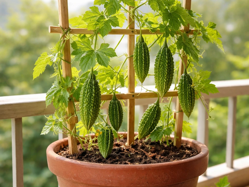 how to grow karela in pots