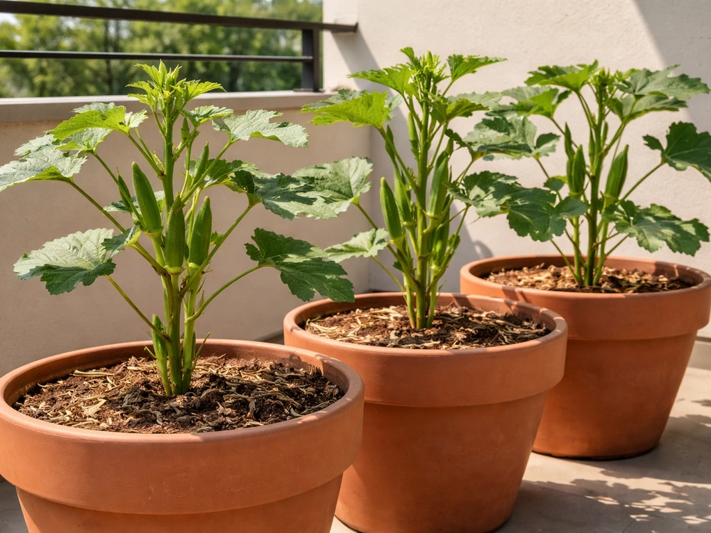 how to grow lady finger in pots