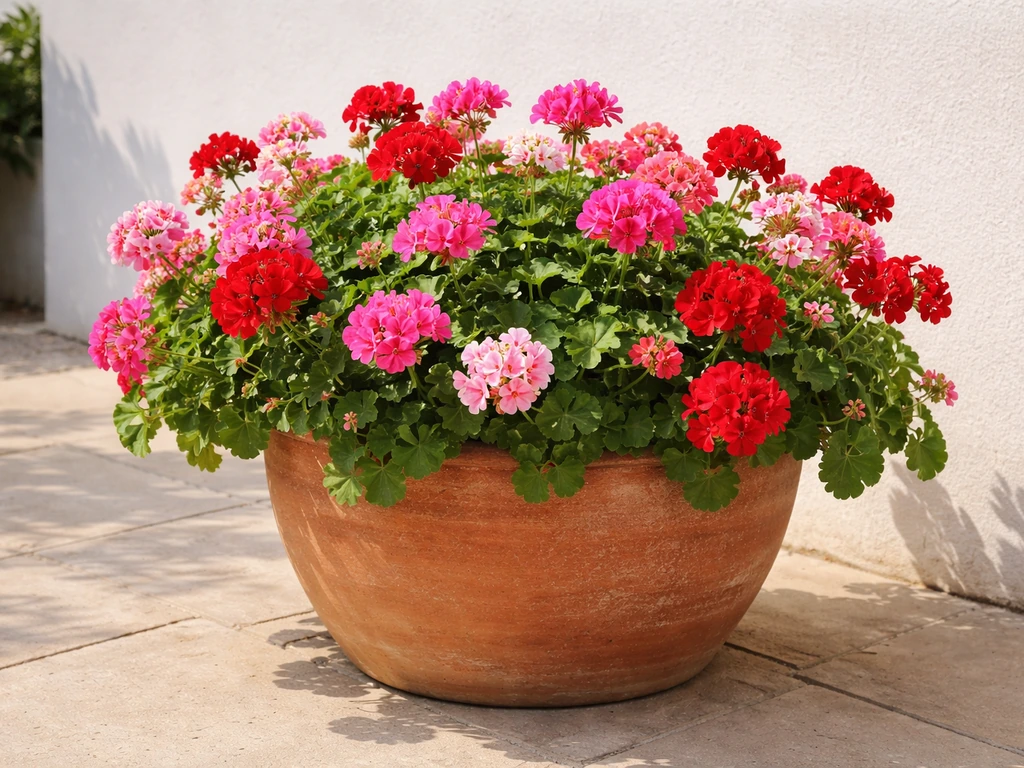 how to grow geraniums in a pot
