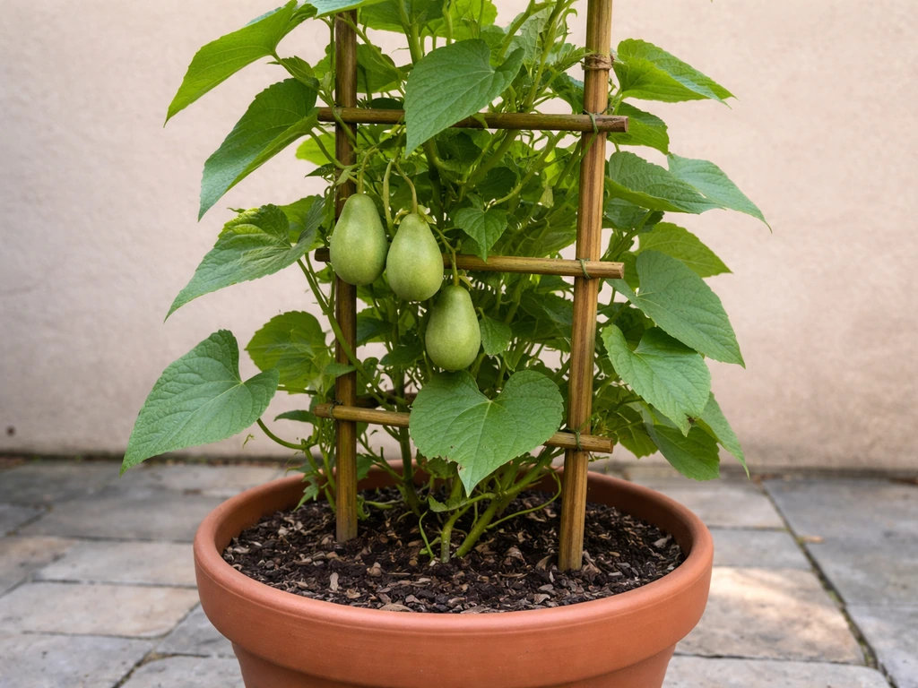 how to grow chayote in a pot