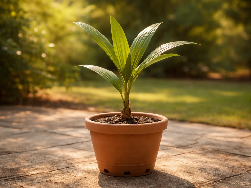 how to grow a coconut tree in a pot