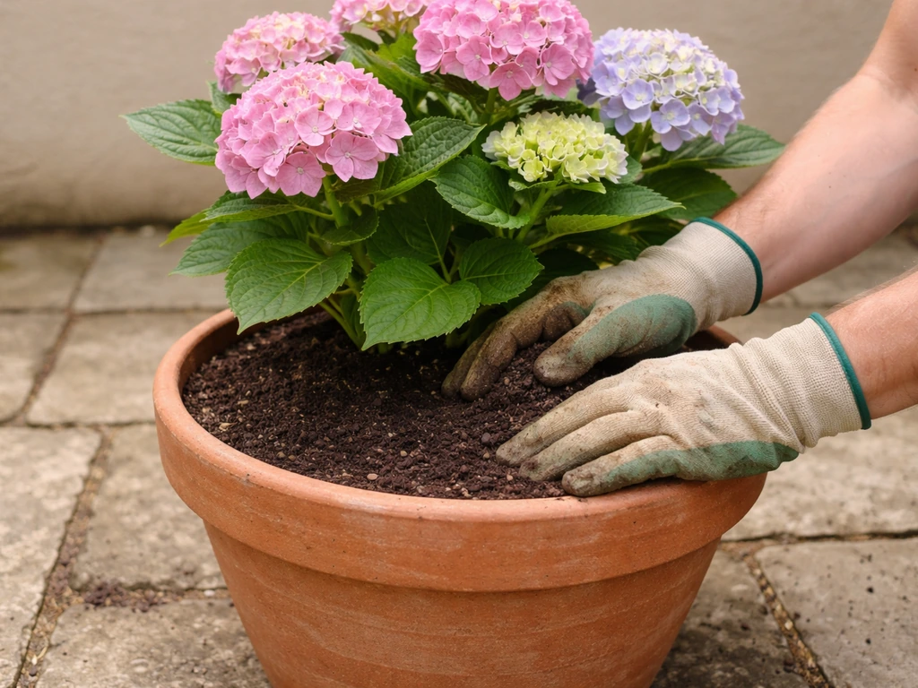 how to grow hydrangeas in a pot