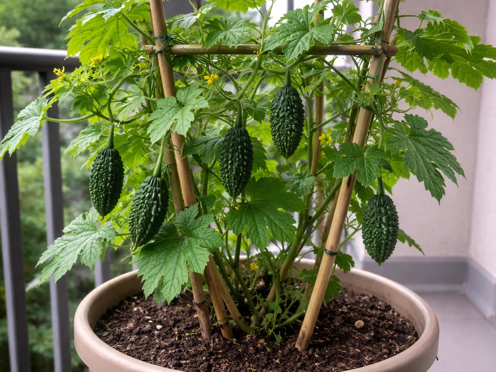 how to grow bitter gourd in a pot