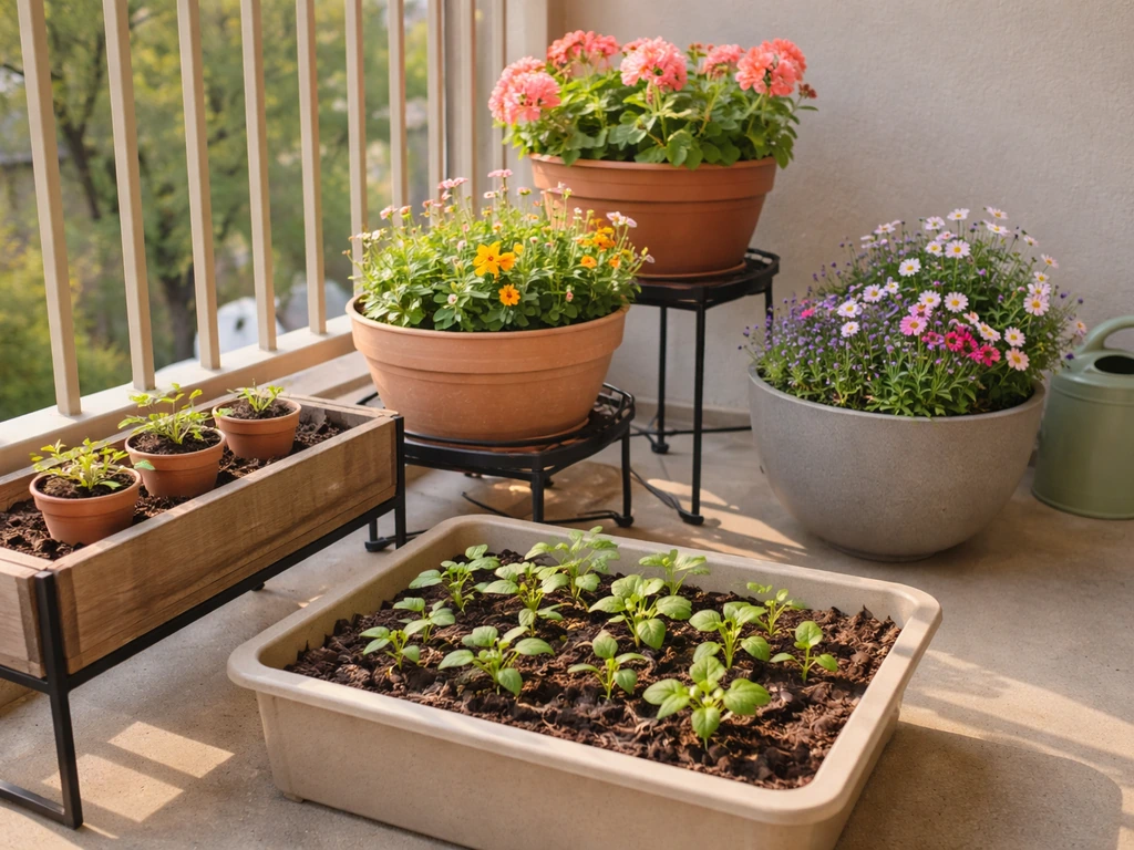 how to grow flowers in balcony