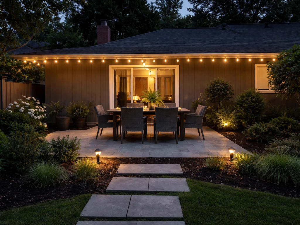 how to light a patio