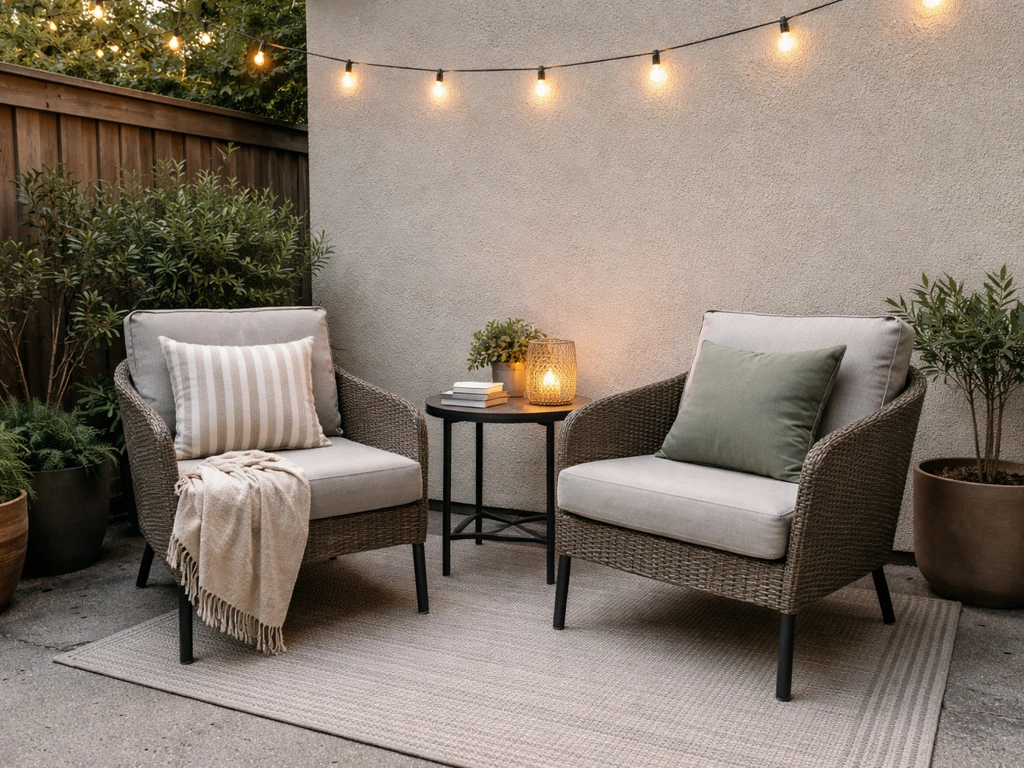 how to decorate a small patio