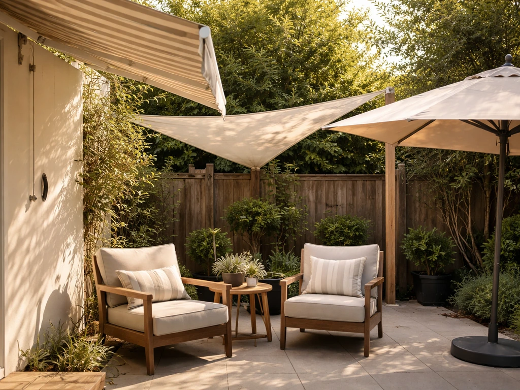 manual shades for patio