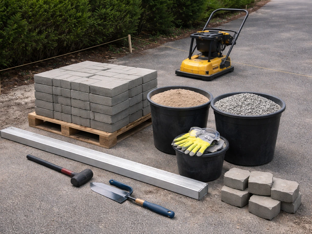 how to lay block patio