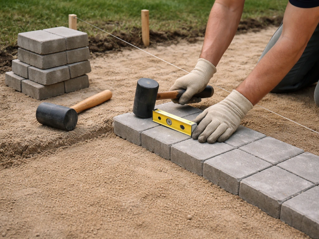 how to install bricks for patio