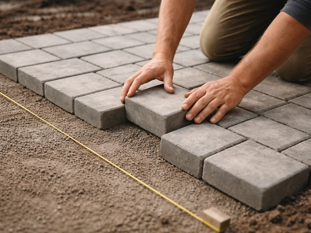 how to install patio block