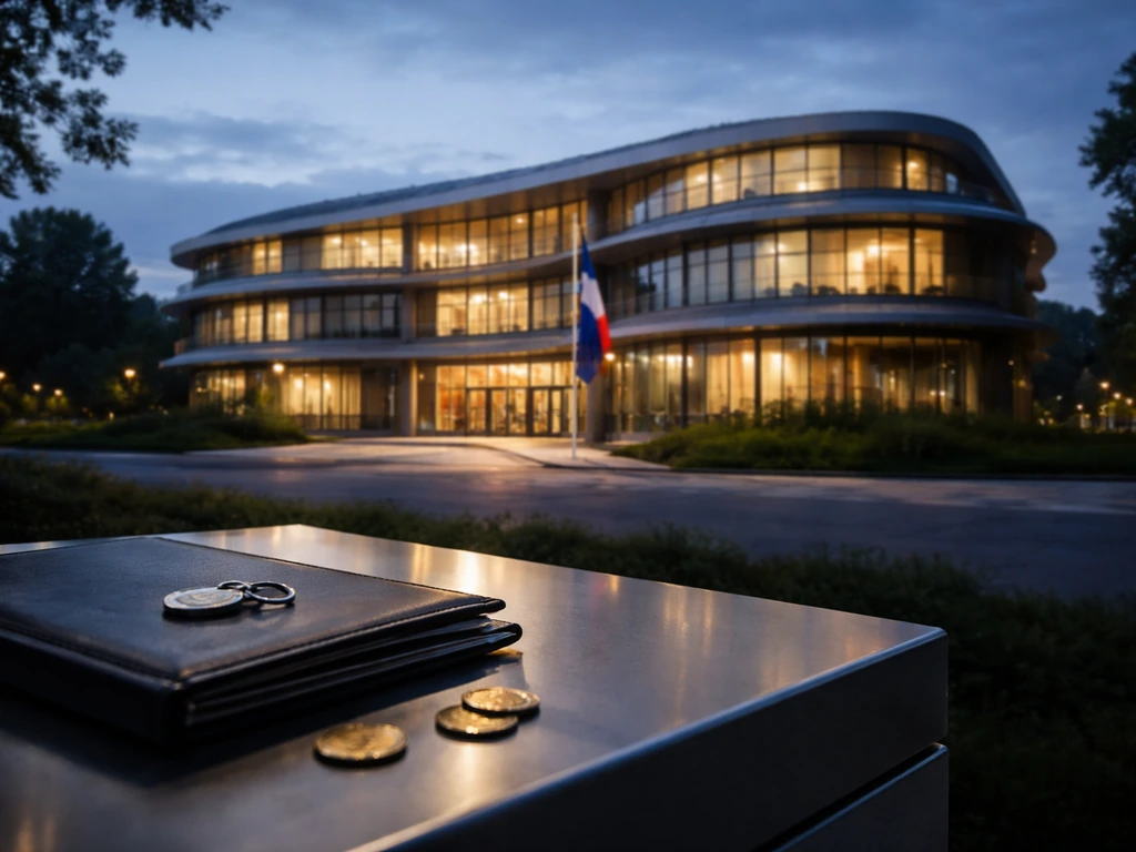 UEFA headquarters exterior with subtle business finance mood, symbolizing UEFA finances