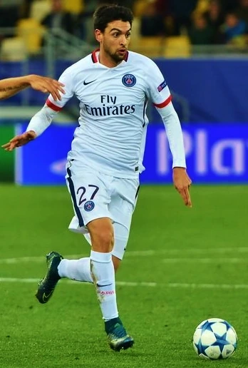 Javier Pastore in a Paris Saint-Germain match action shot