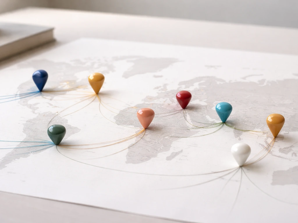 Minimal map-style collage showing football club locations across Portugal, Belgium, Switzerland, Cyprus, Croatia, UAE, a
