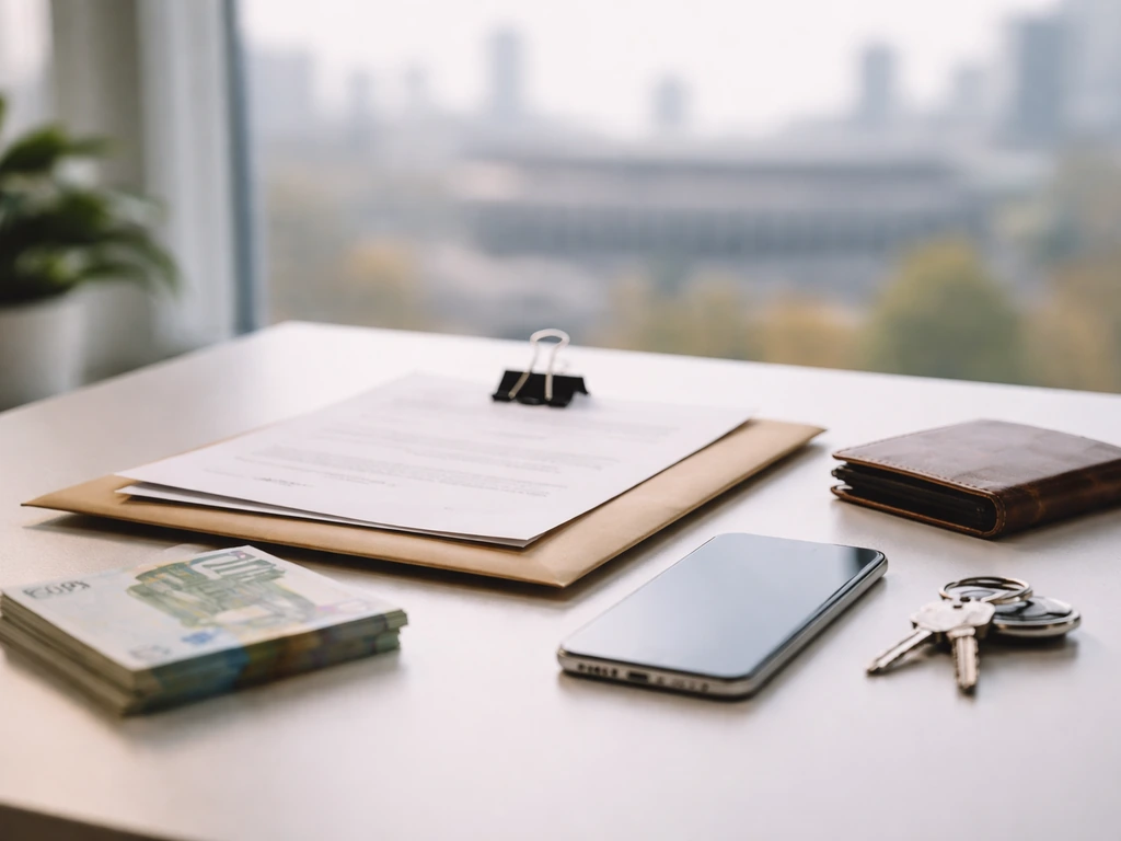 Contract papers and euros on a desk beside a smartphone, symbolizing financial modeling differences.