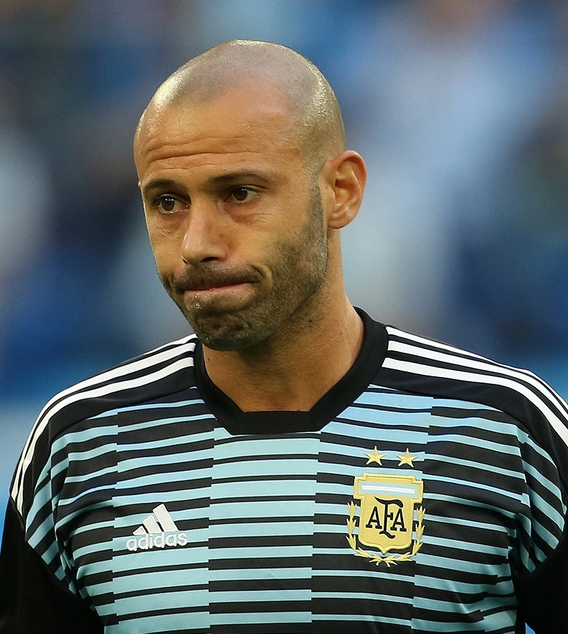 Javier Mascherano in an Argentina national team jersey