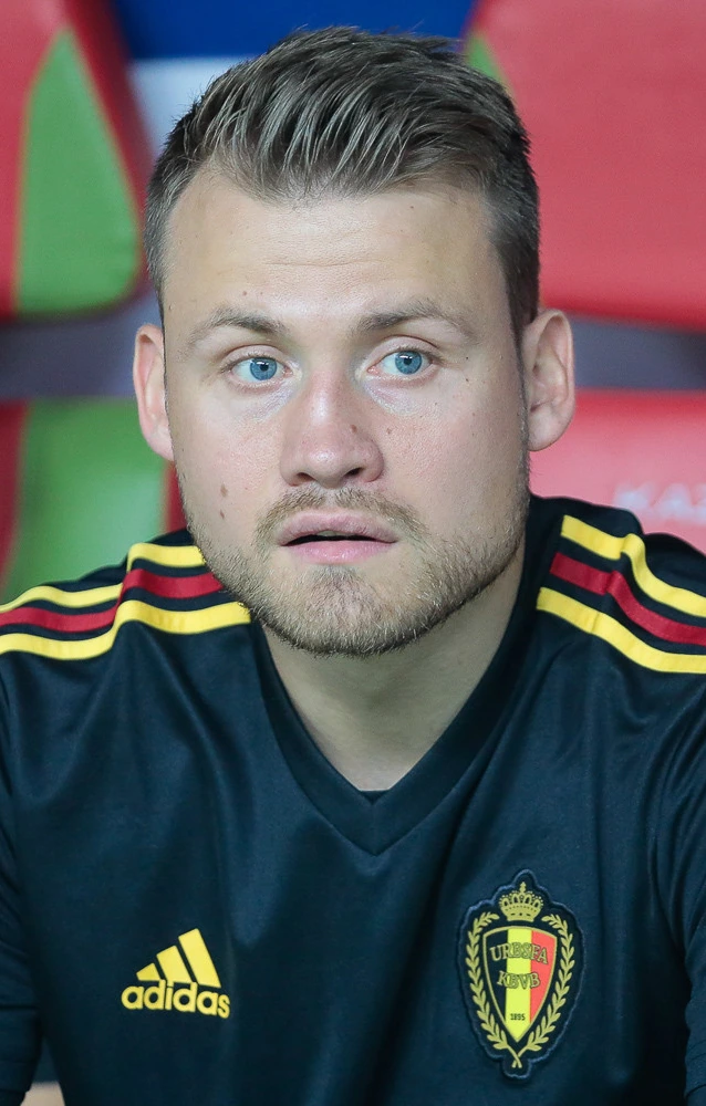 Simon Mignolet in a Belgium team jersey
