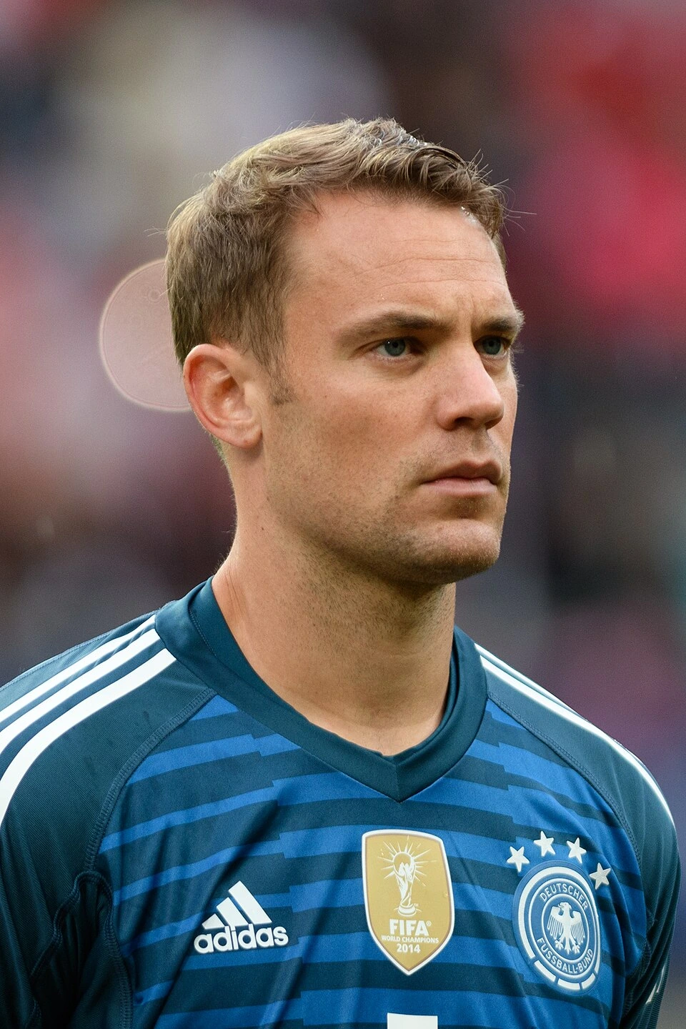 Manuel Neuer in a Germany national team jersey during a football match