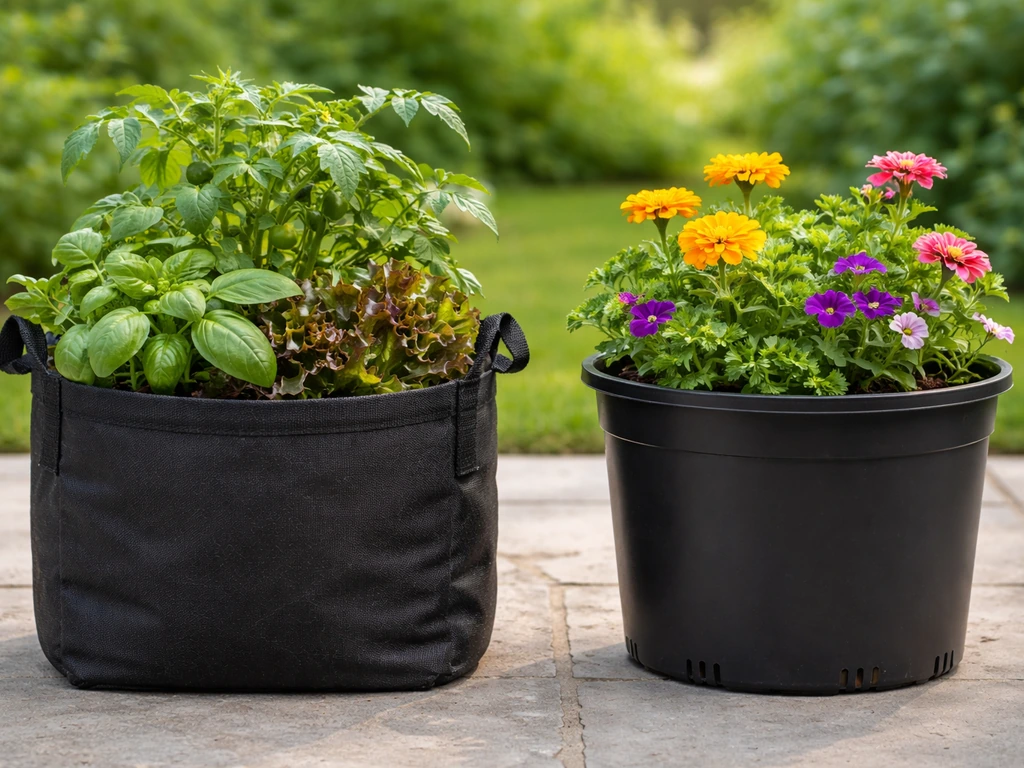 grow bag vs pots