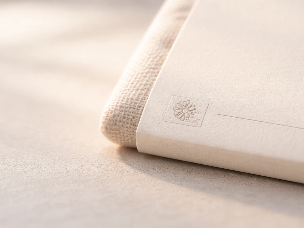 Close-up of textile packaging with an OEKO-TEX style certification mark and a certification reference