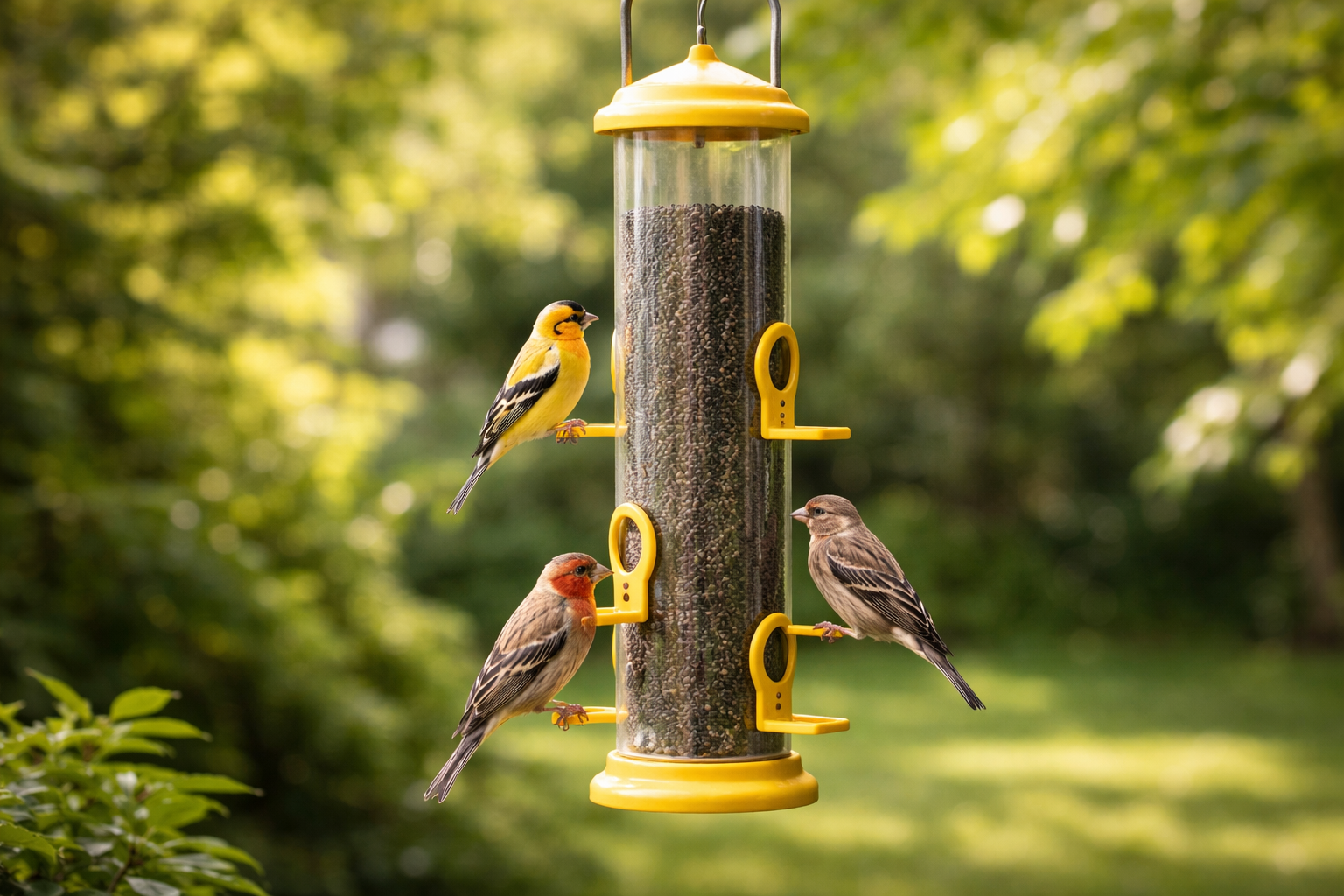 what does a finch bird feeder look like