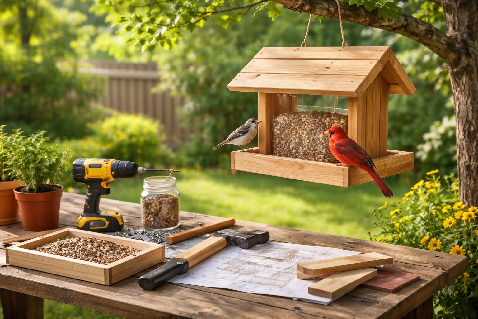 bird feeder plans for beginners