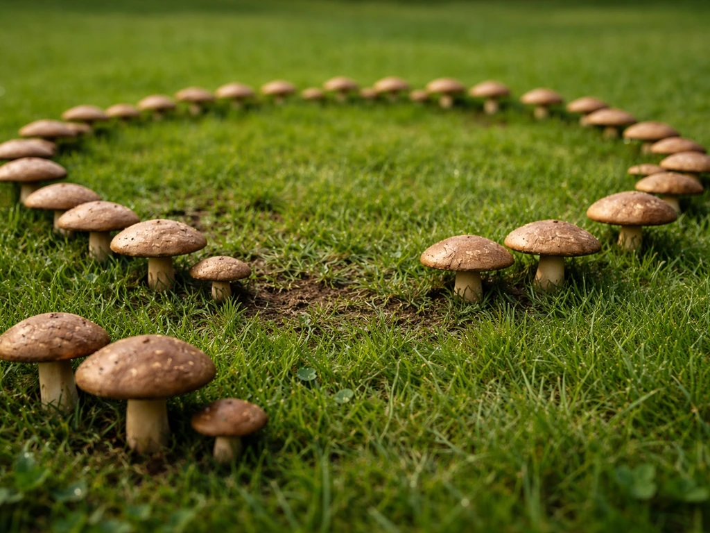 champignon marron pelouse