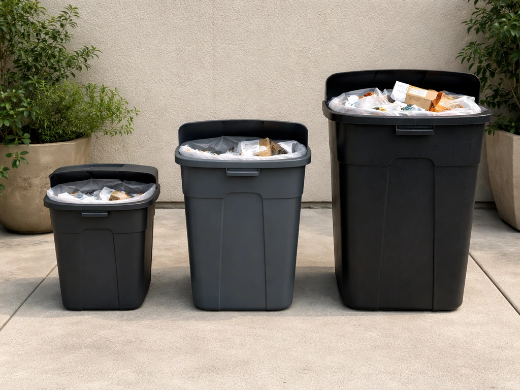outdoor patio trash can