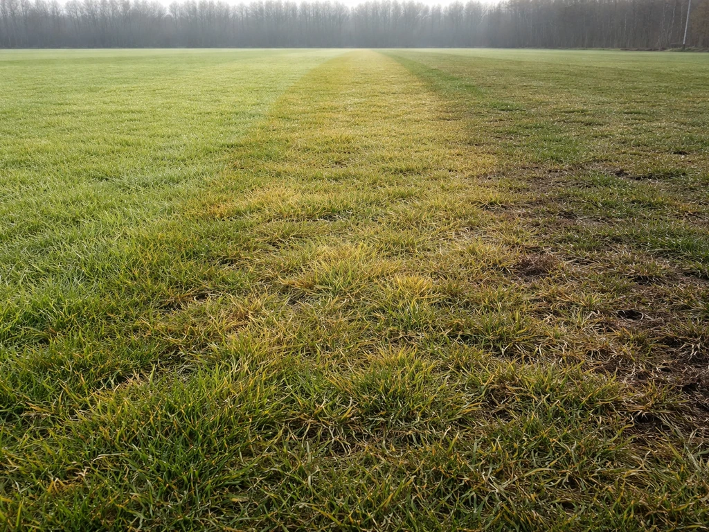 Verschillende kleuren gras voetbalveld: oorzaken en herstelplan