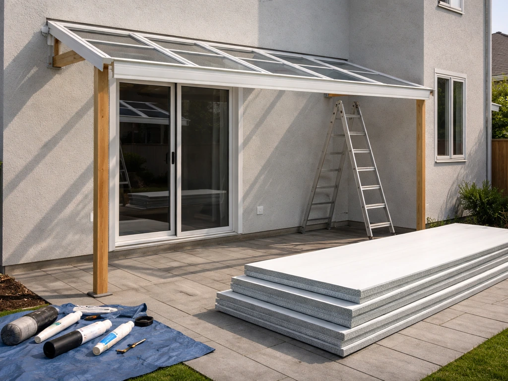 how to install a patio roof
