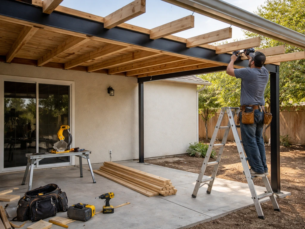 step by step how to build a patio cover